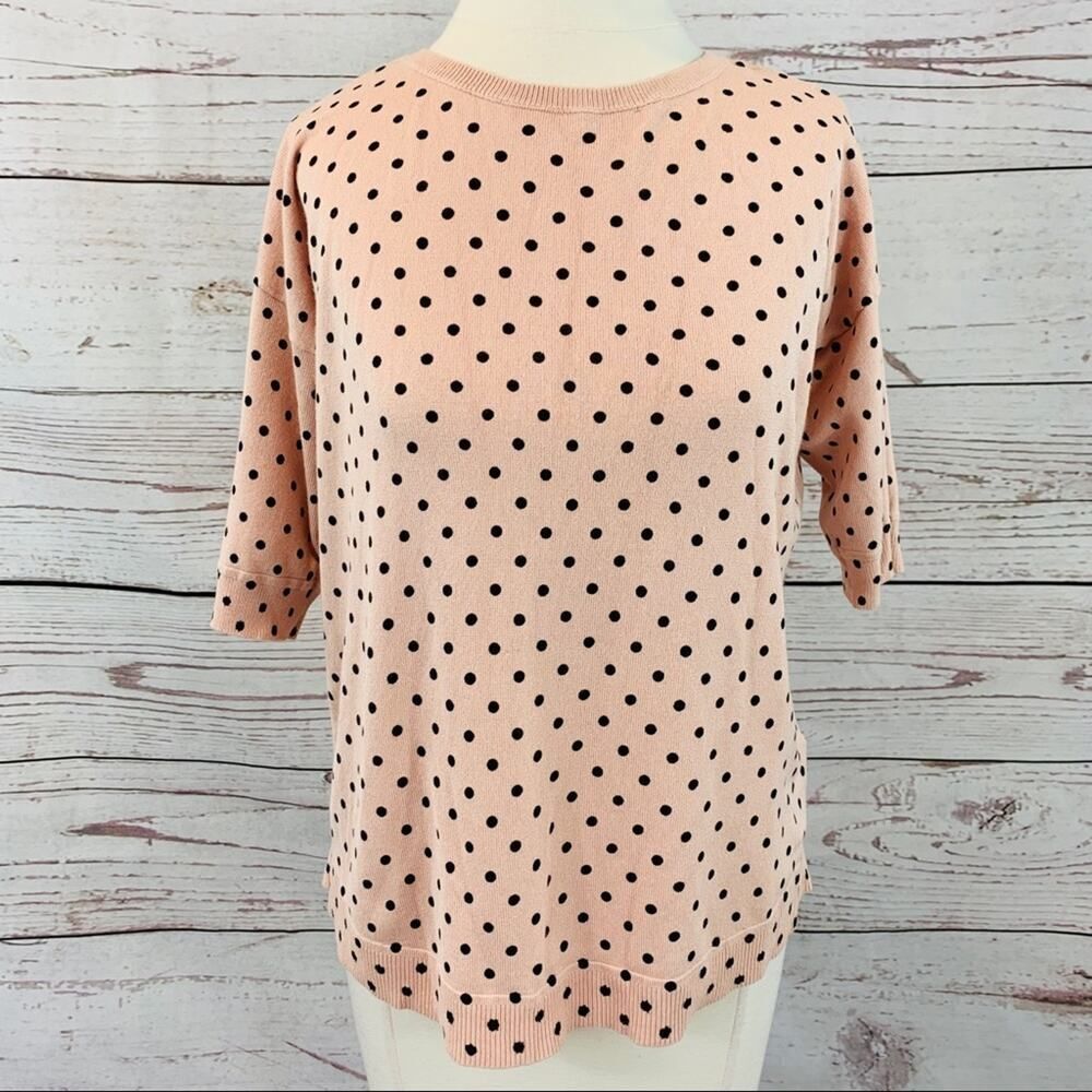 Cable & Gauge pink with black dot sweater